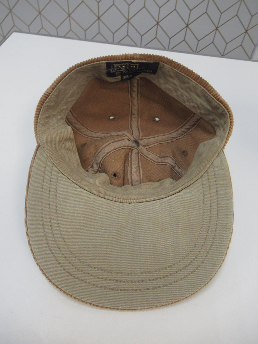 Vintage Polo Cords Beige Fitted Hat Sz M