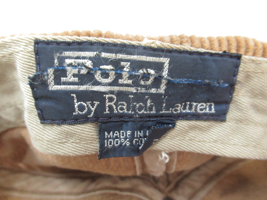 Vintage Polo Cords Beige Fitted Hat Sz M