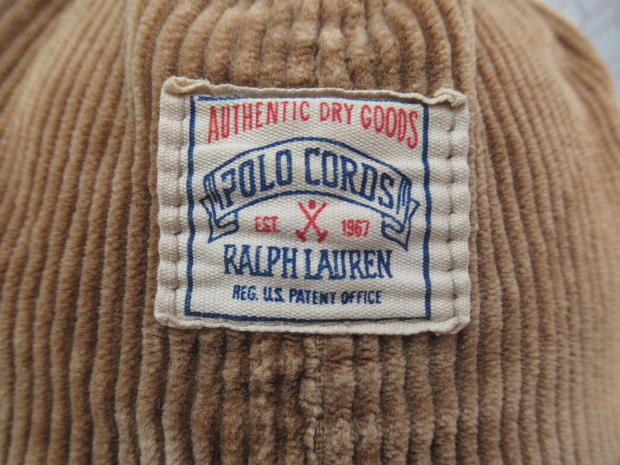 Vintage Polo Cords Beige Fitted Hat Sz M