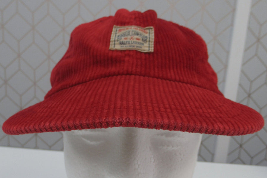 Vintage Polo Cords Red Fitted Hat Sz M