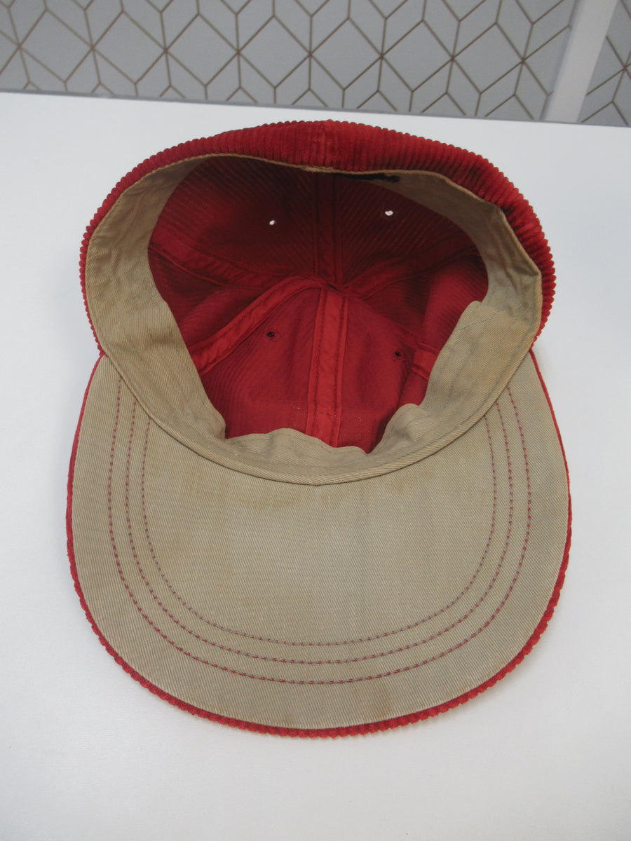 Vintage Polo Cords Red Fitted Hat Sz M