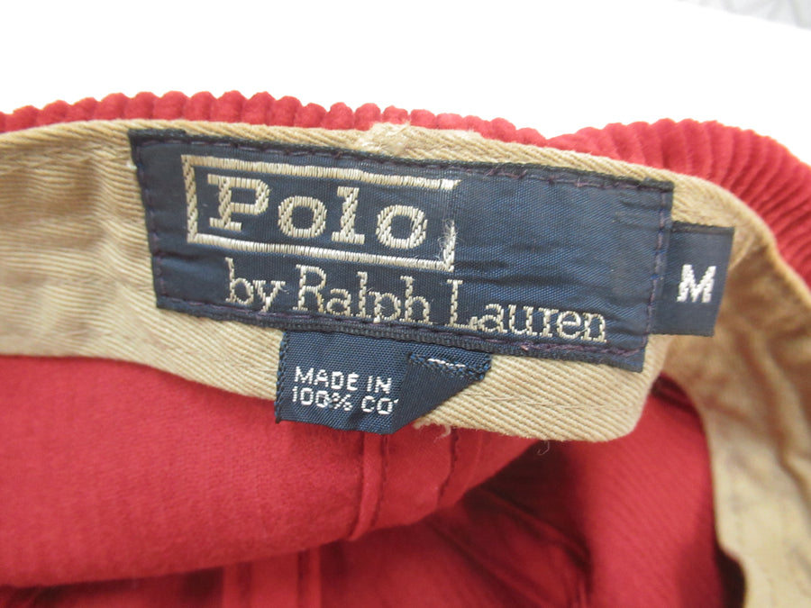 Vintage Polo Cords Red Fitted Hat Sz M
