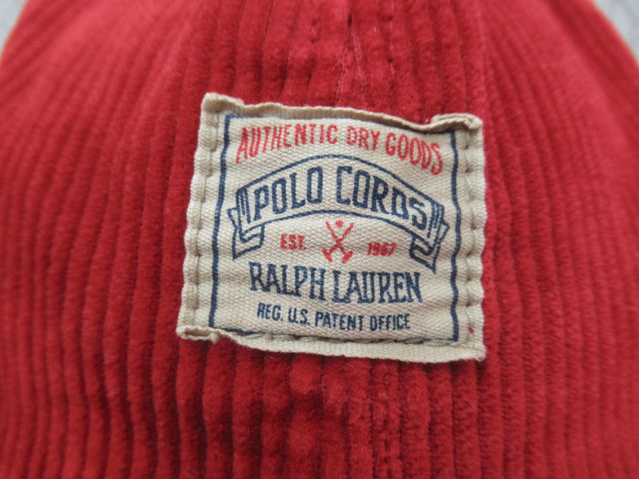 Vintage Polo Cords Red Fitted Hat Sz M
