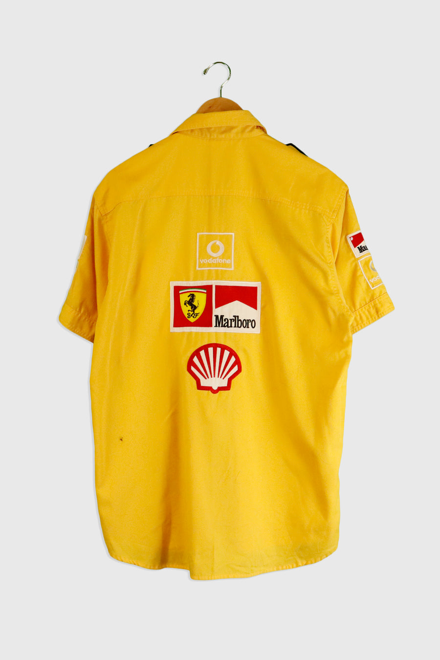 Vintage Ferrari Vodafone Button Up Shirt Sz XL