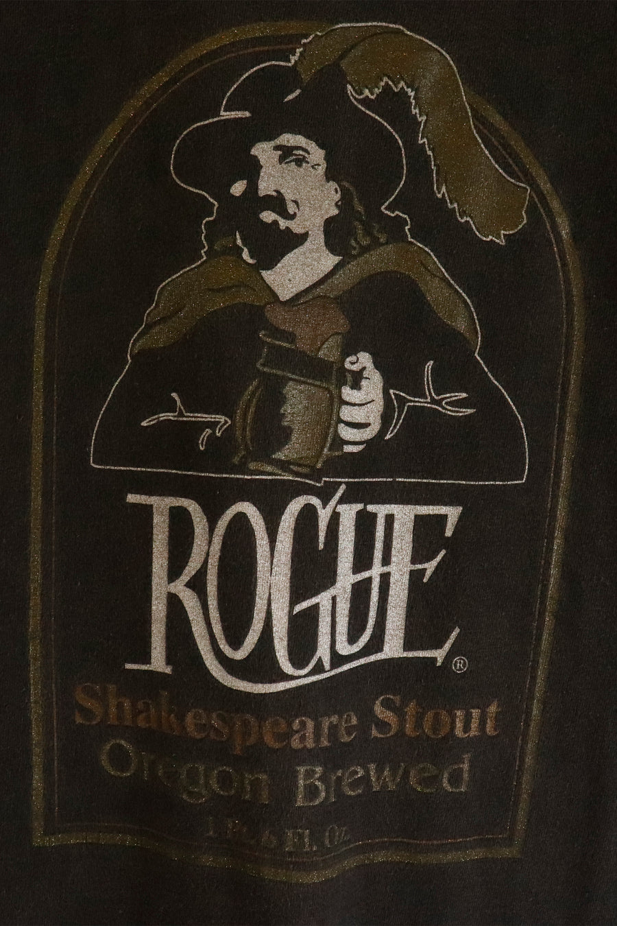 Vintage Shakespear Stout Sparkly Vinyl T Shirt Sz XL