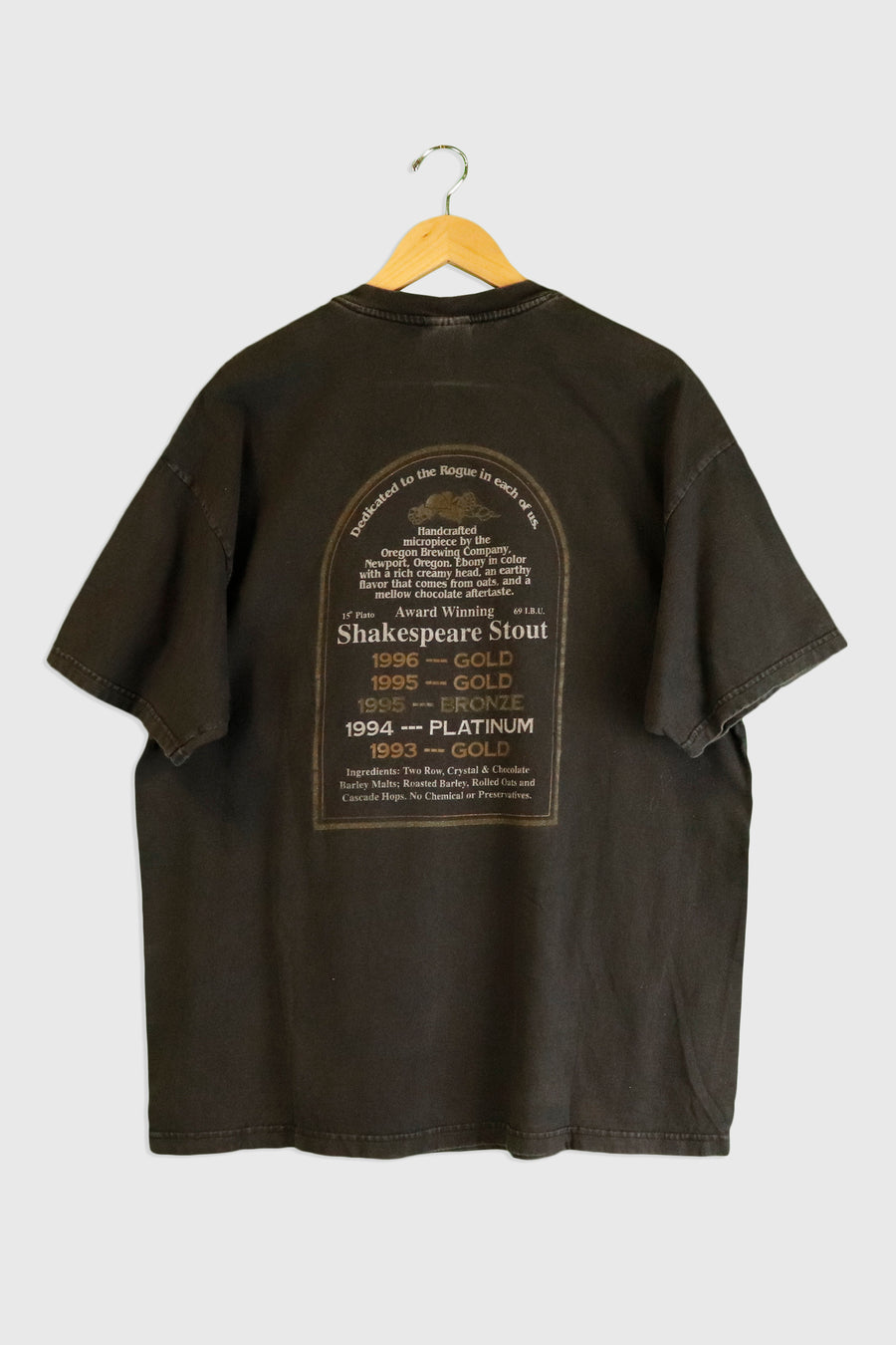 Vintage Shakespear Stout Sparkly Vinyl T Shirt Sz XL