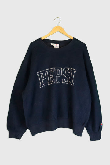 Vintage Pepsi Embroidered Sweatshirt Sz XL