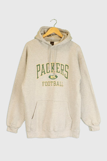 Vintage NFL Green Bay Packers Vinyl Sweatshirt Sz L