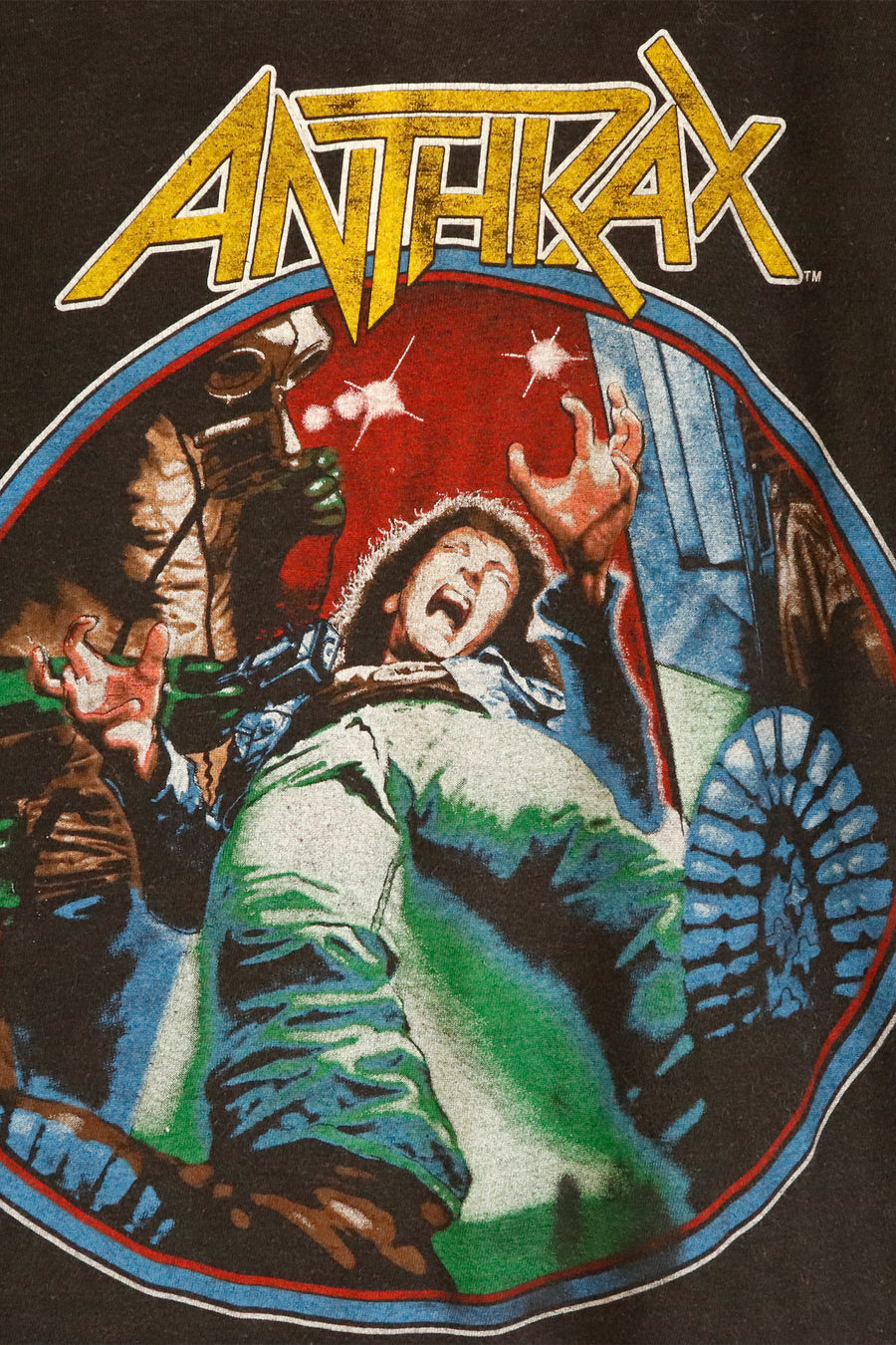 Vintage Anthirax Band Graphic T Shirt Sz M