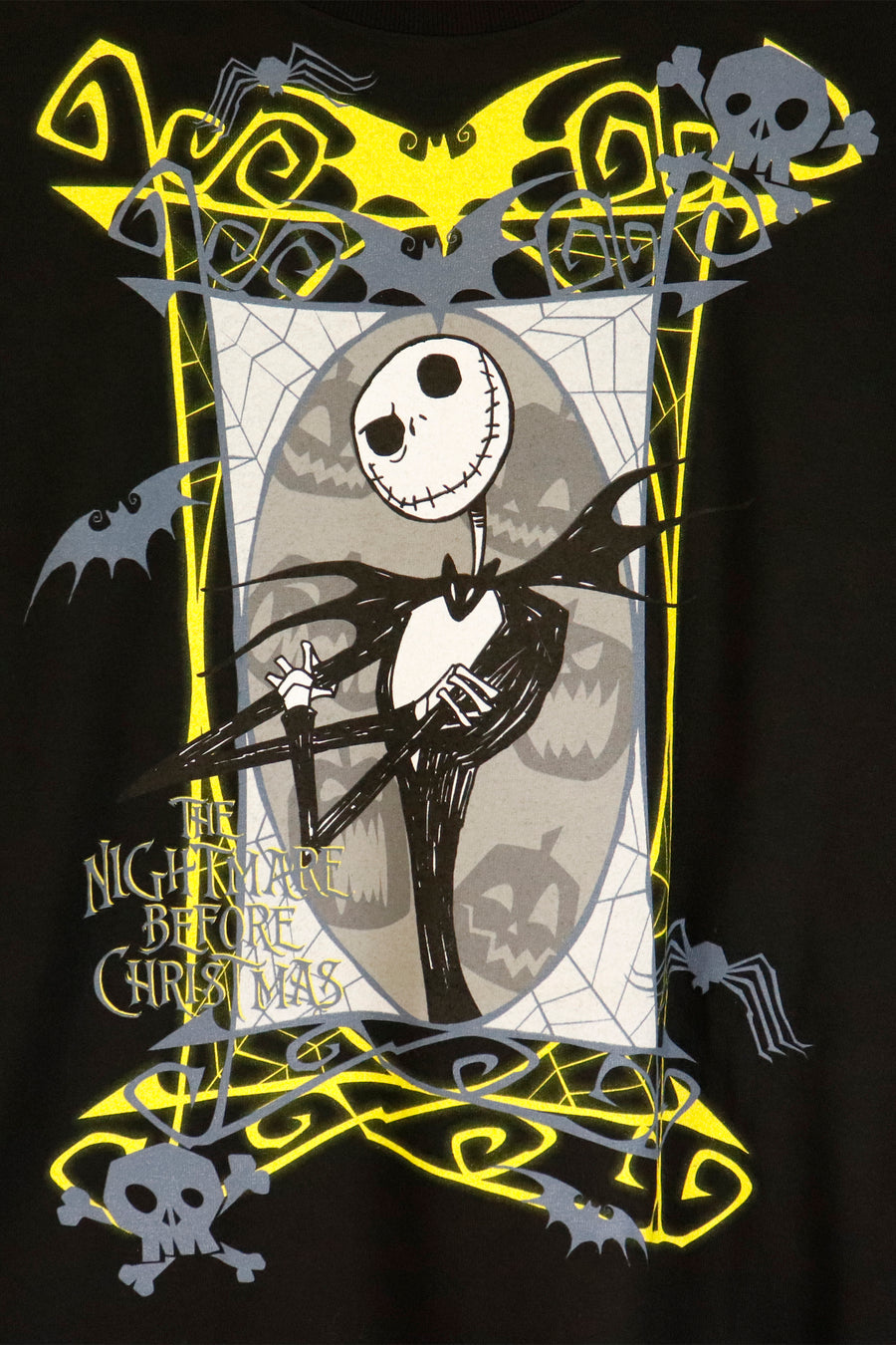 Vintage Tim Burton's Nightmare Before Christmas Vinyl Long Sleeve Sweatshirt Sz L