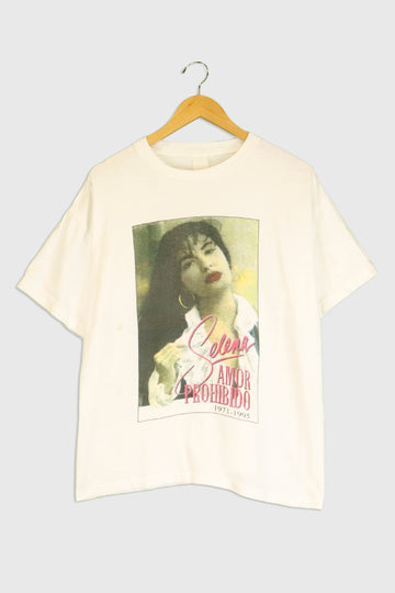 Vintage 1971-1995 Selena 'Amor Projibido' Graphic Music T Shirt Sz XL