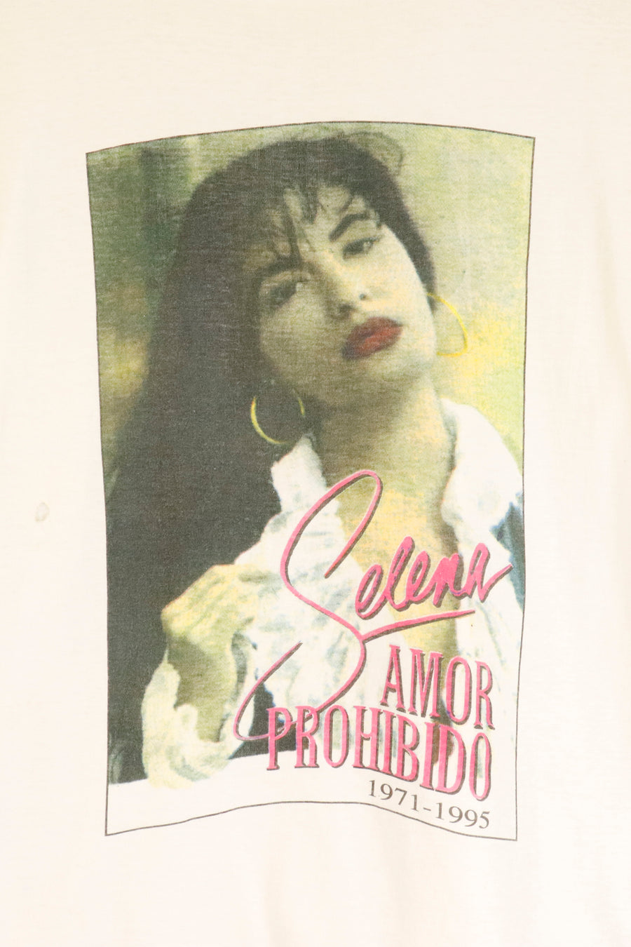 Vintage 1971-1995 Selena 'Amor Projibido' Graphic Music T Shirt Sz XL