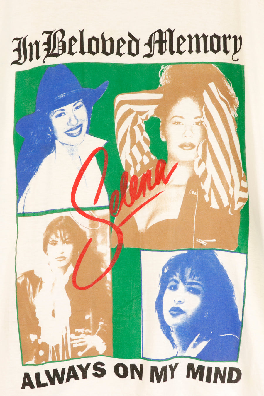 Vintage Selena 'in Beloved Memory' Vinyl T Shirt Sz L