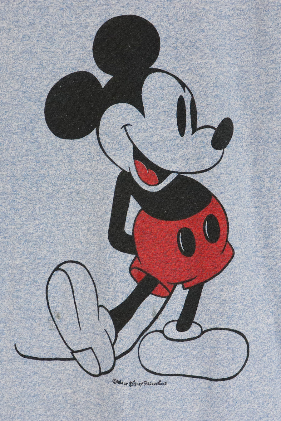 Vintage Disney Mikey Mouse Hollow Vinyl Print T Shirt Sz S