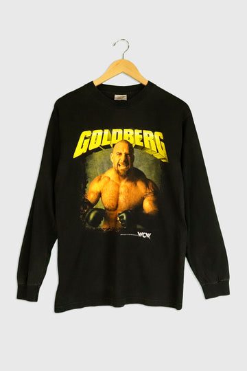 Vintage WCW Goldberg Graphic Vinyl Long Sleeve Sweatshirt Sz M