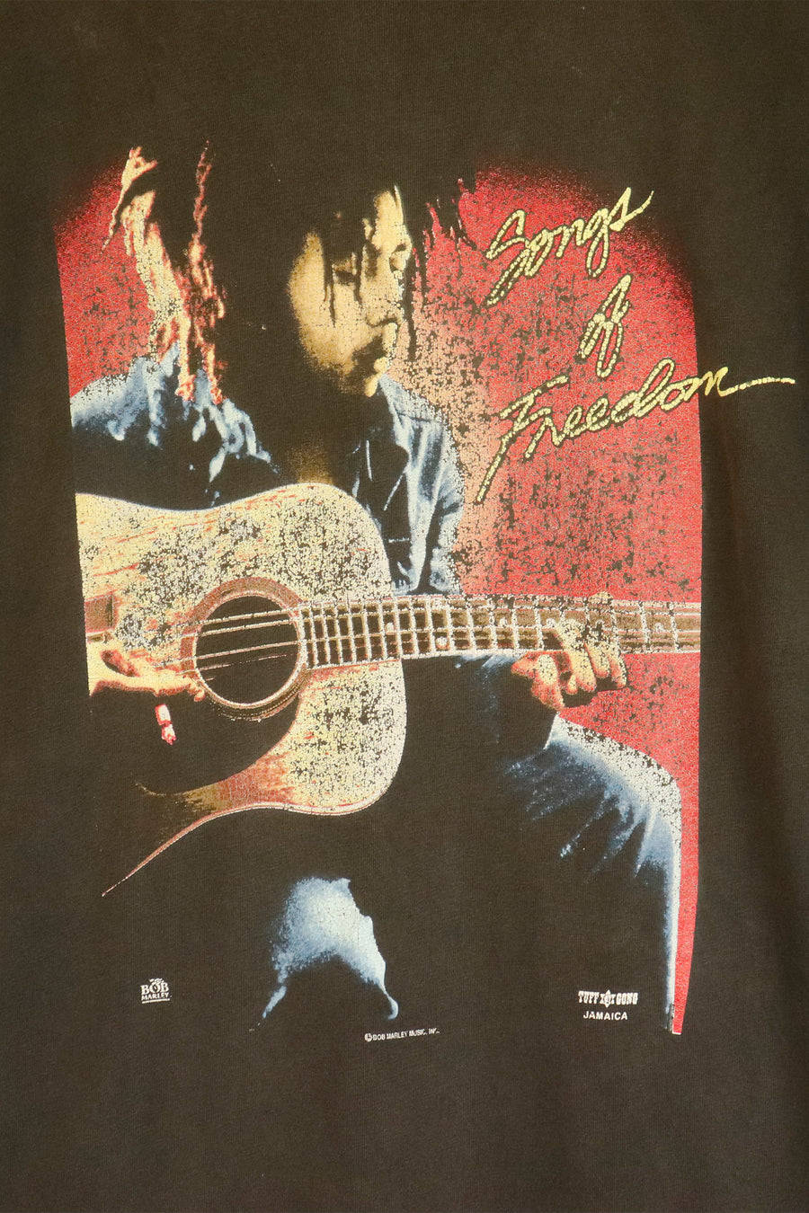 Vintage Bob Marly 'Songs Of Freedom' Vinyl Graphic T Shrit Sz L