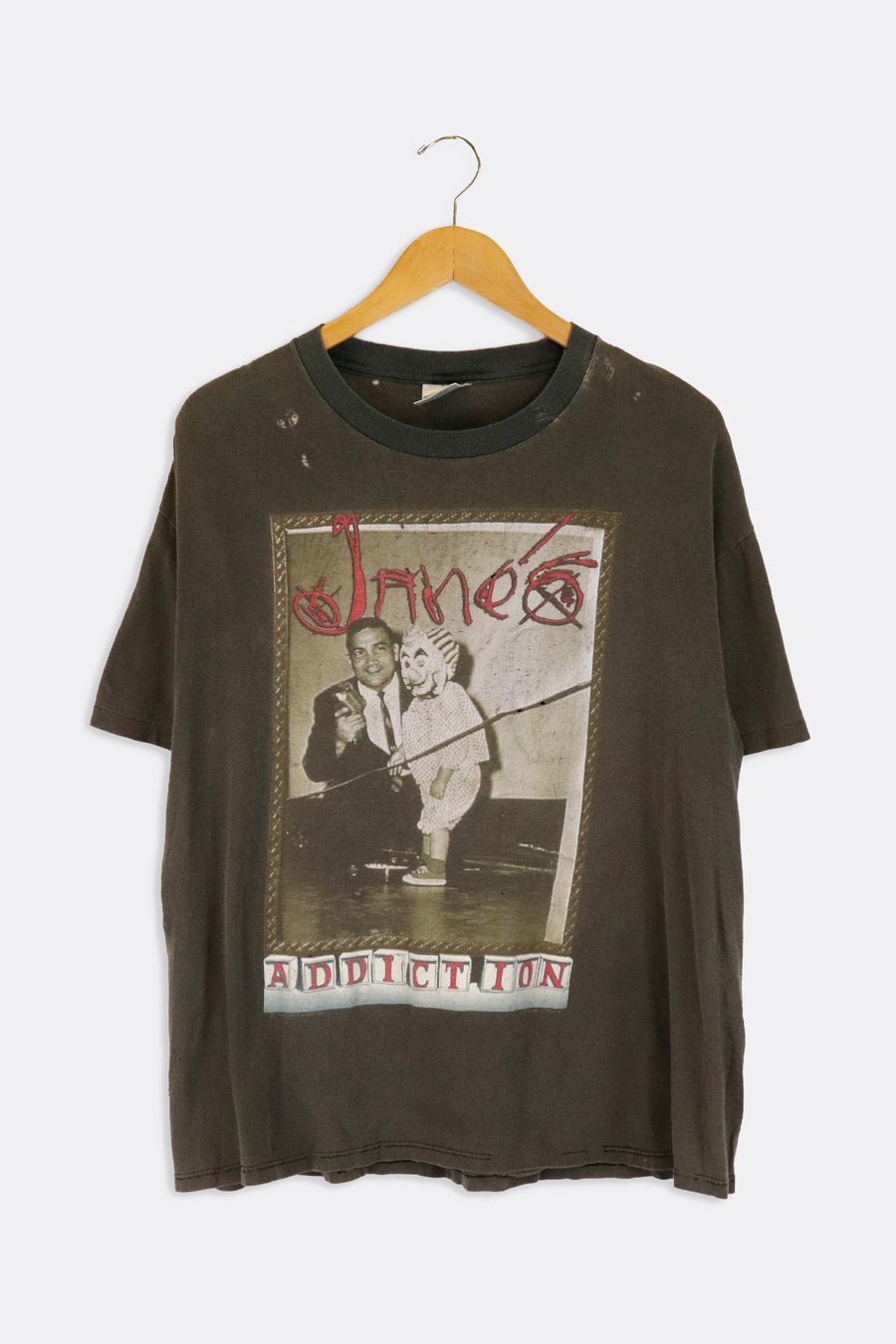 Vintage Distressed Jane's Addictioen Clown Graphic T Shirt Sz XL