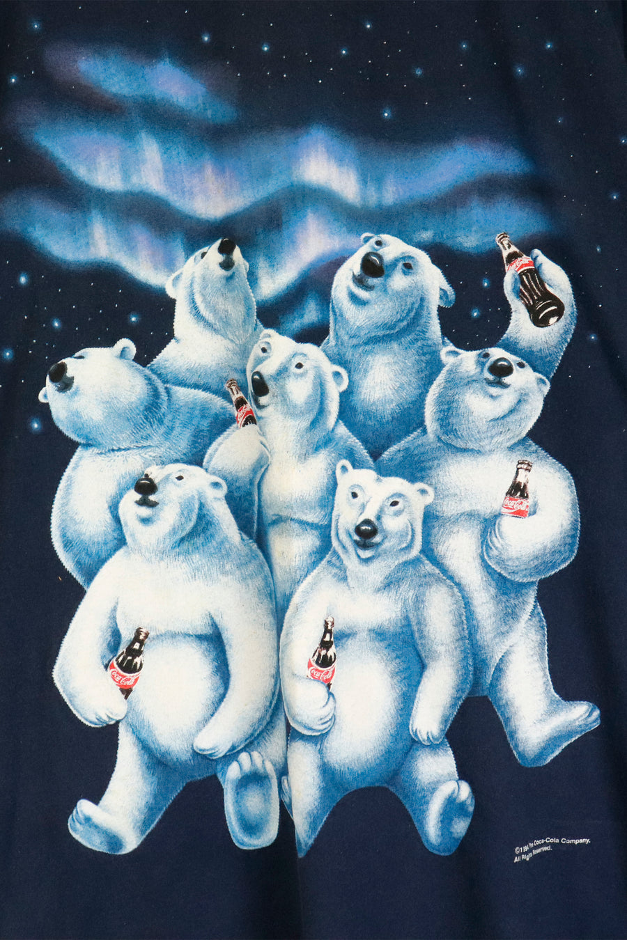 Vintage Coca-Cola Polar Bear Graphic T Shirt Sz XL