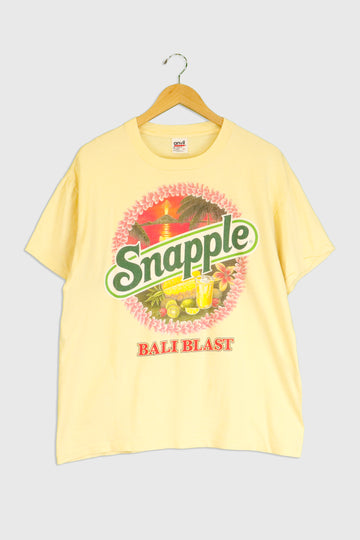 Vintage Snapple Ball Blast Vinyl T Shirt Sz L
