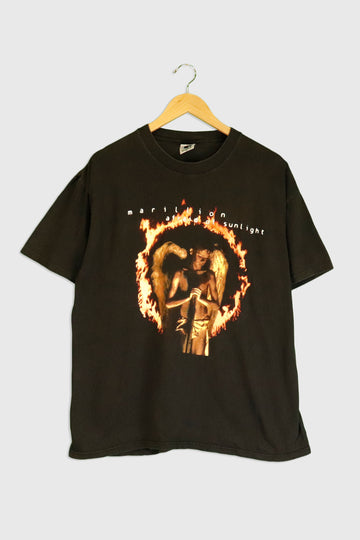 Vintage 1995 Marillion 'Afraid Of Sunlight' Graphic Band T Shirt Sz XL