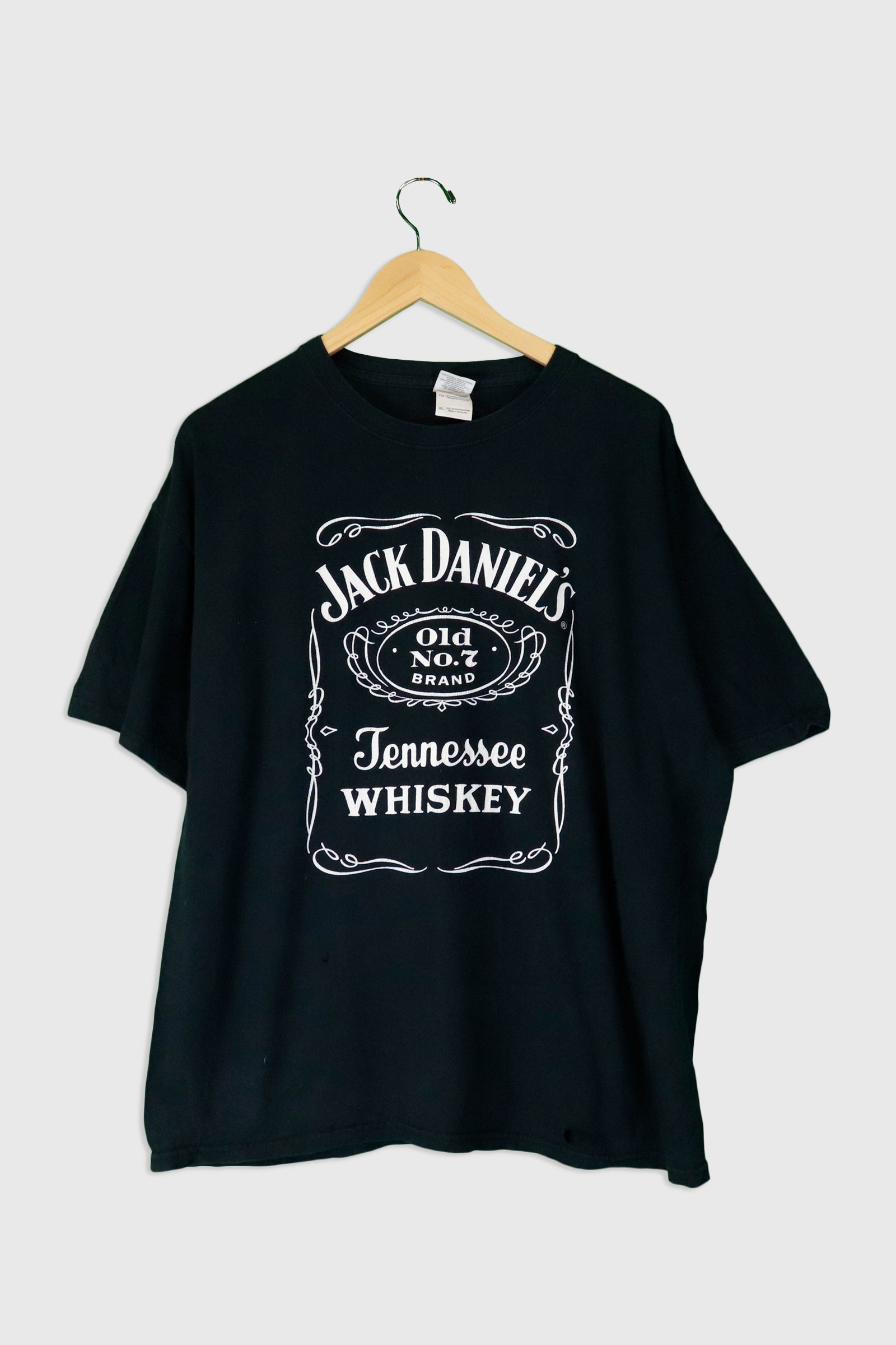 Vintage Jack Daniels Logo Vinyl Graphic T Shirt Sz XL F As In Frank