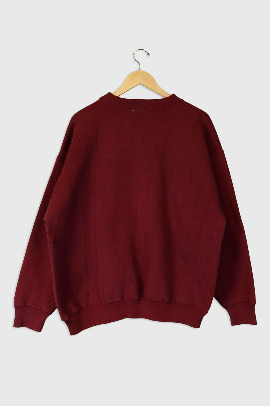 Vintage Harvard Crimson Embroidered Logo Pinstripe Sweatshirt Sz XL