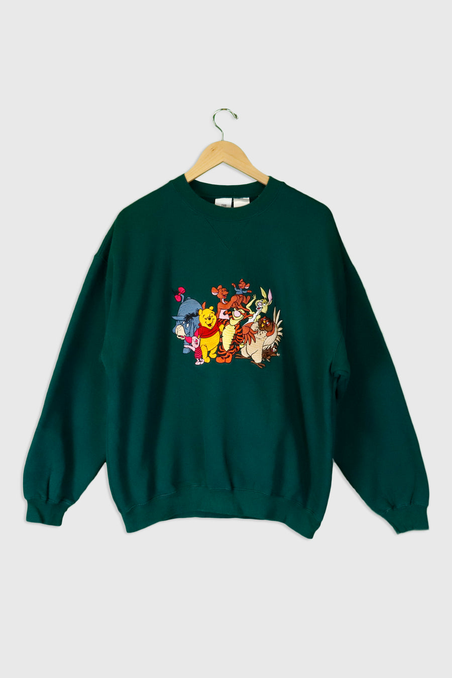 Vintage Disney Embroidered Winnie The Pooh Characters Sweatshirt Sz M