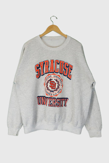 Vintage Syracuse Universitry Vinyl Orange Logo Sweatshirt