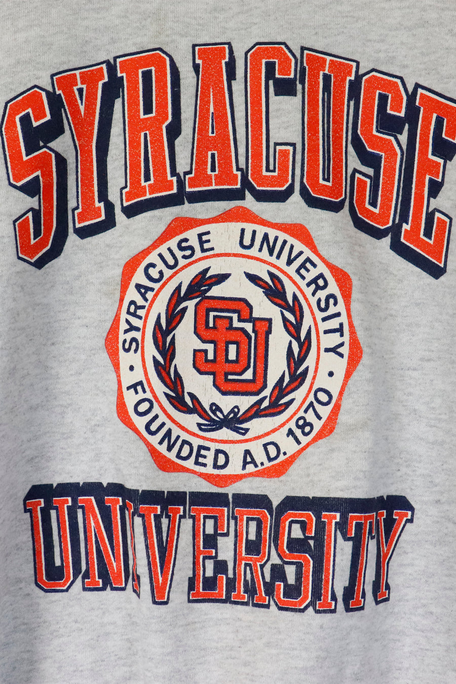 Vintage Syracuse Universitry Vinyl Orange Logo Sweatshirt