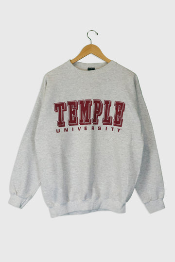 Vintage Temple University Simple Font Sweatshirt Sz L
