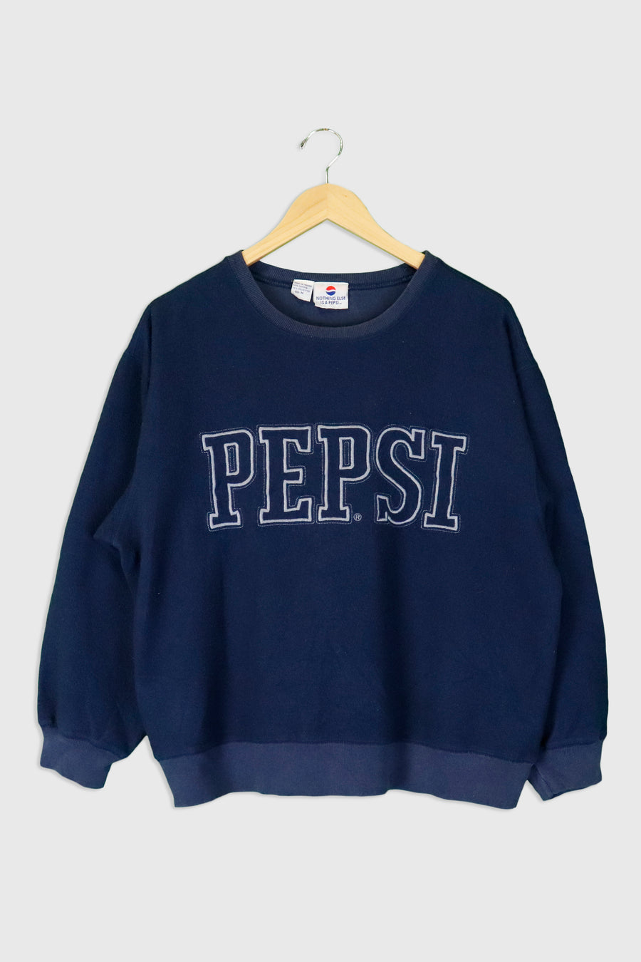 Vintage Pepsi Fleece Embroidered Font Sweatshirt Sz M