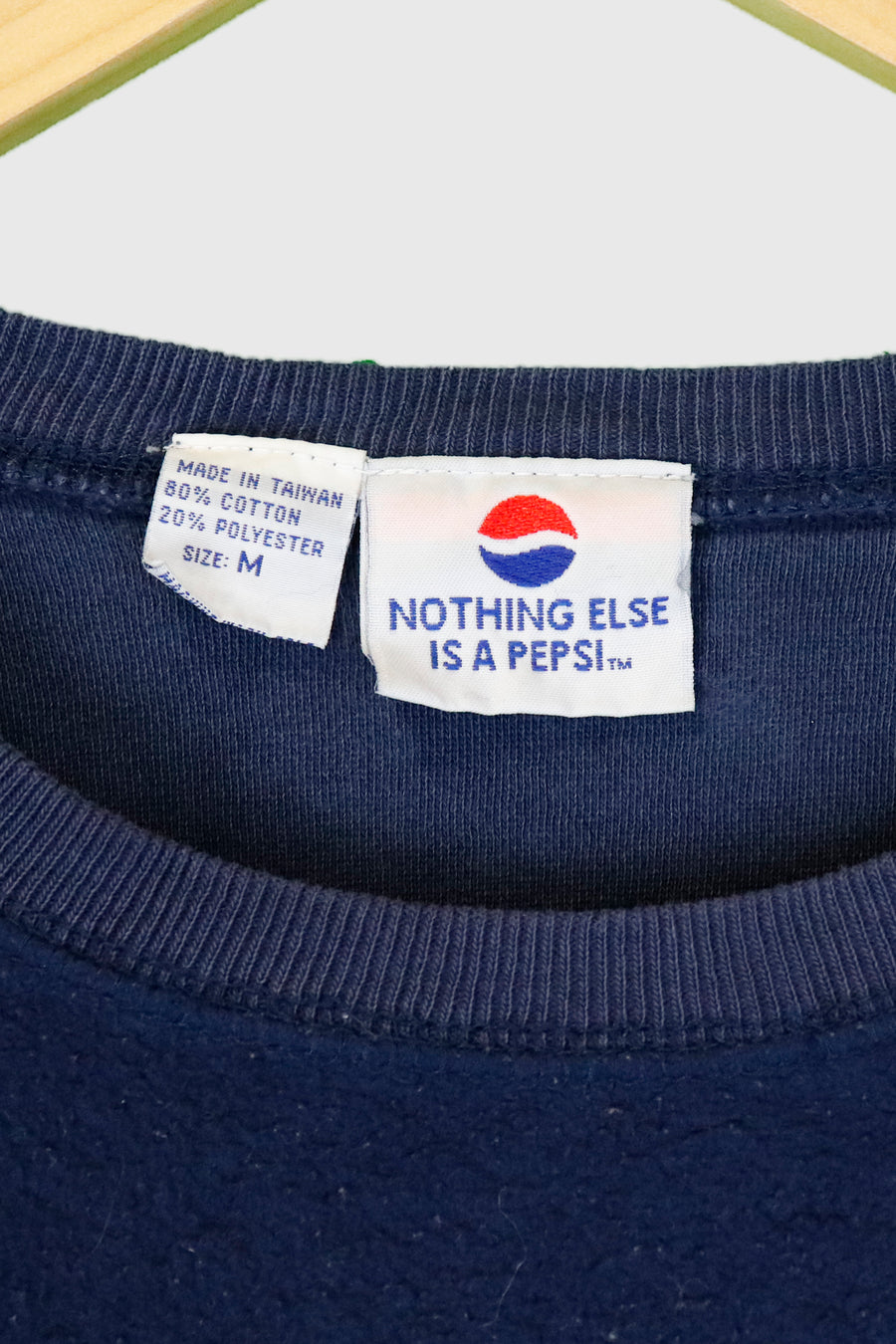 Vintage Pepsi Fleece Embroidered Font Sweatshirt Sz M