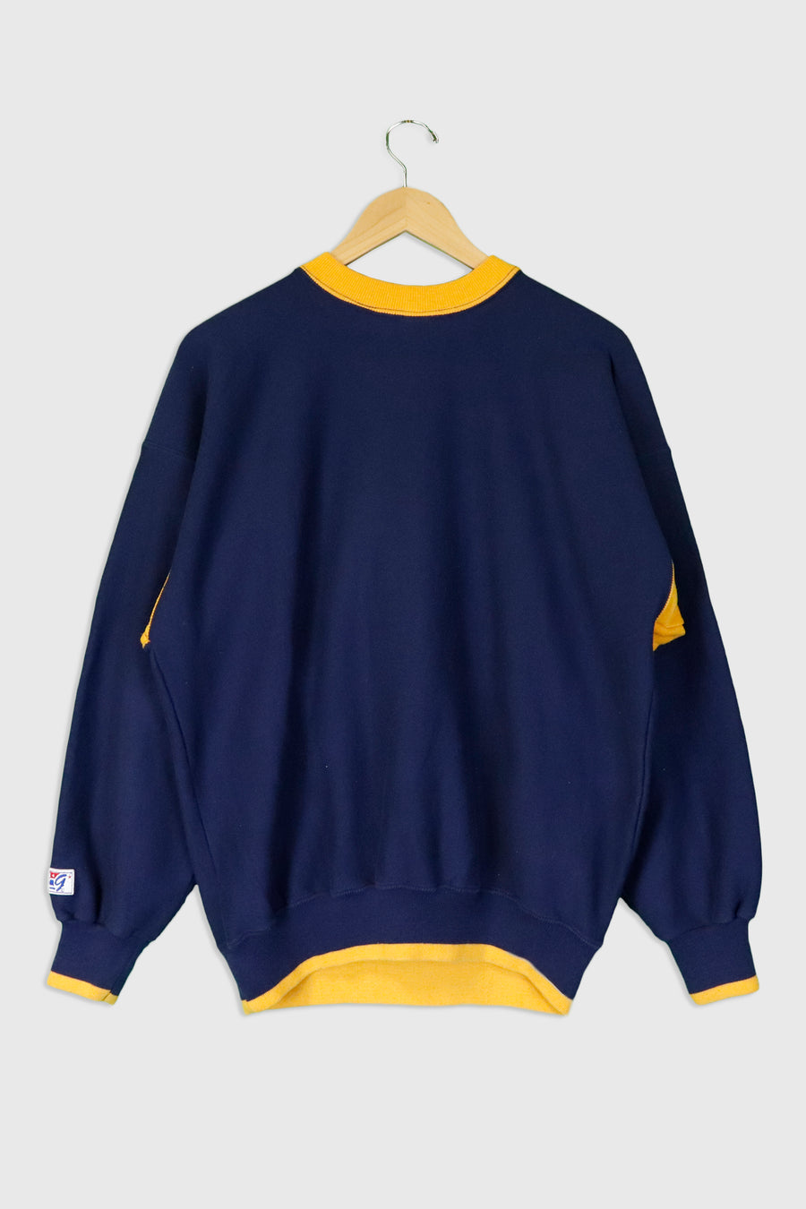 Vintage NCAA Michigan University Colour Block Sweatshirt Sz L