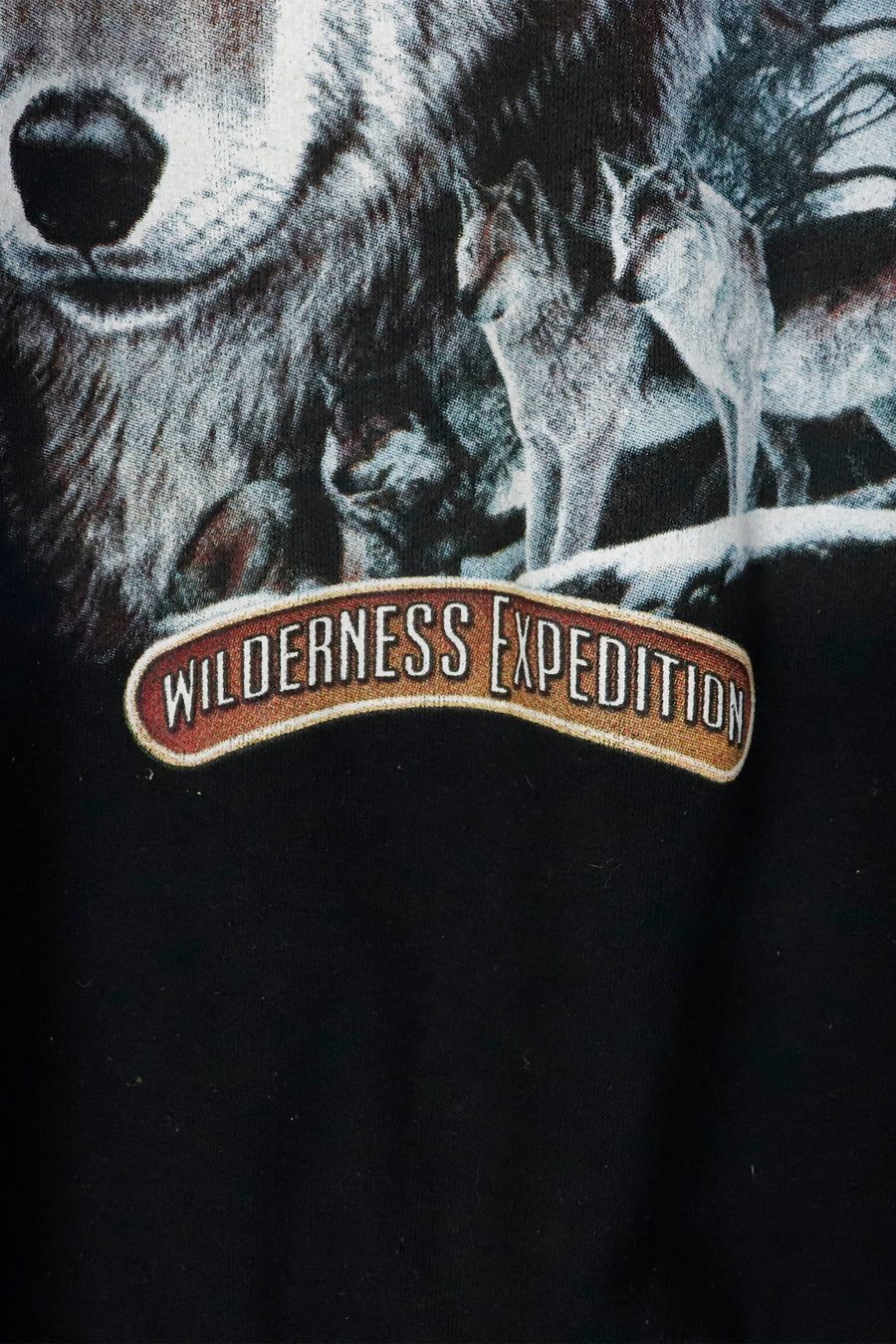 Vintage Wild Mountain Wilderness Expedition Wolf Head And Silhoutte Sweatshirt Sz M
