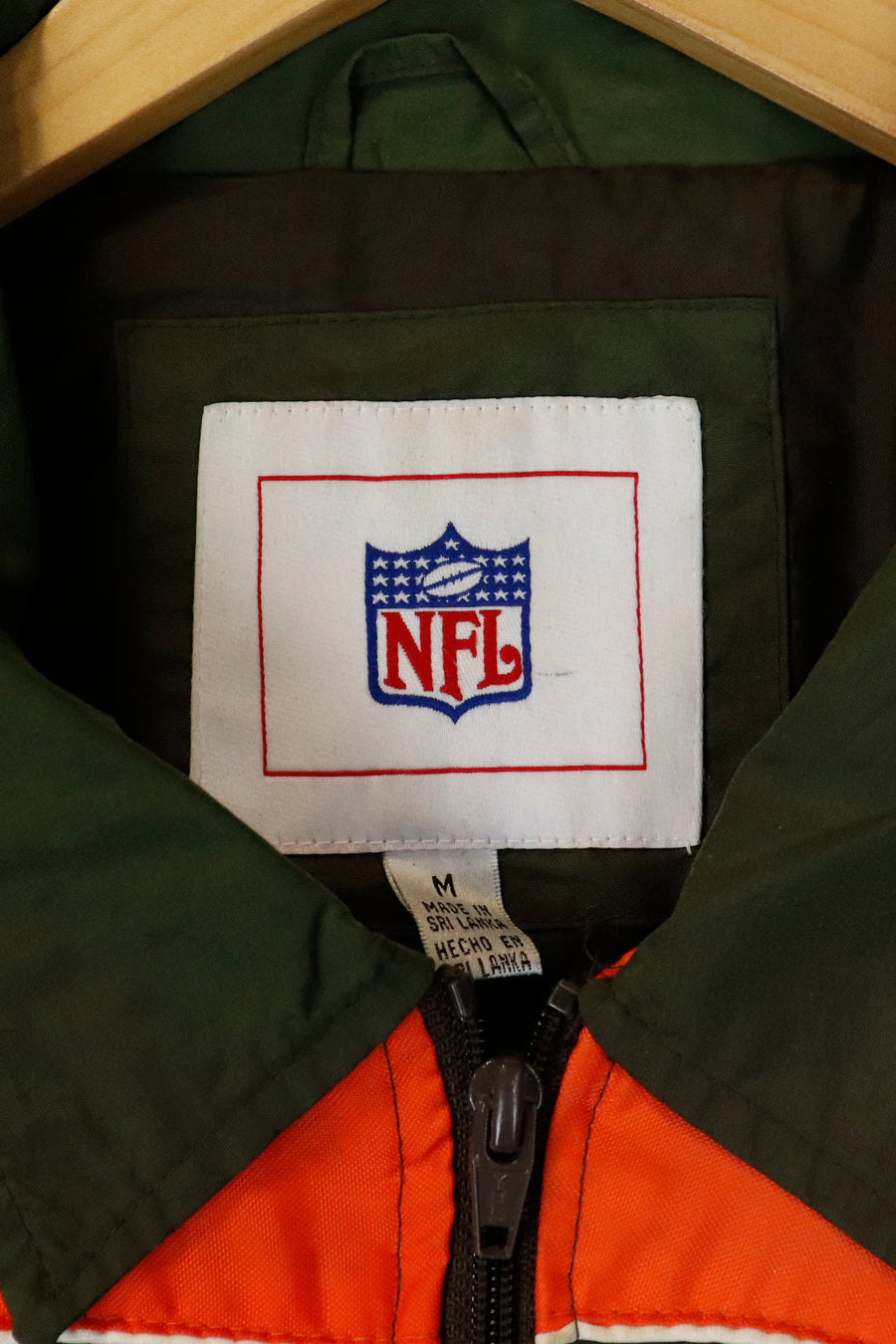 Vintage NFL Cleveland Browns Full Zip Colour Block Emroidered Helmet Jacket Sz M