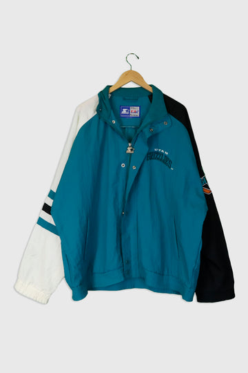Vintage Hl Utah Grizzlies Full Zip Multi Colour Embroidered Jacket
