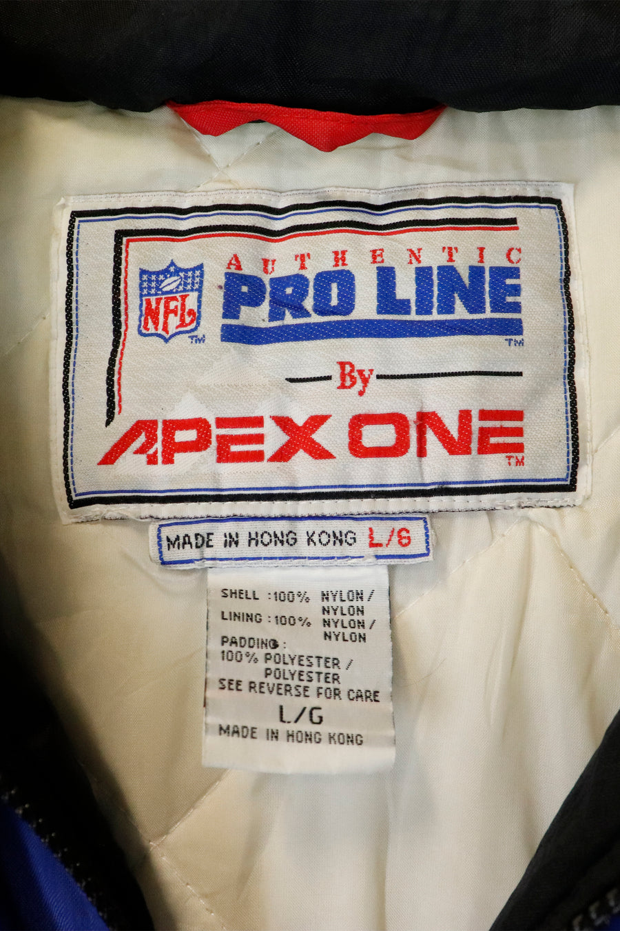 Vintage Pro Line NFL New England Patriots Multi Colour Full Zip Winter Jacket Sz L