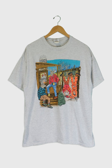 Vintage Camp Doe-B-Gone Vinyl T Shirt Sz L