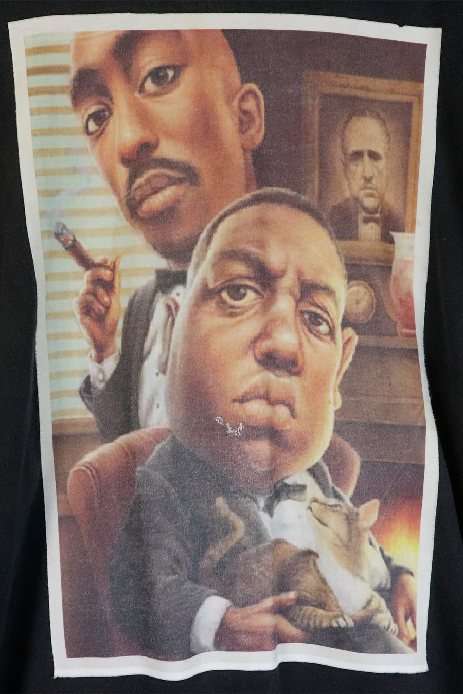 Vintage Tupac Biggie Caricature T Shirt Sz 2XL