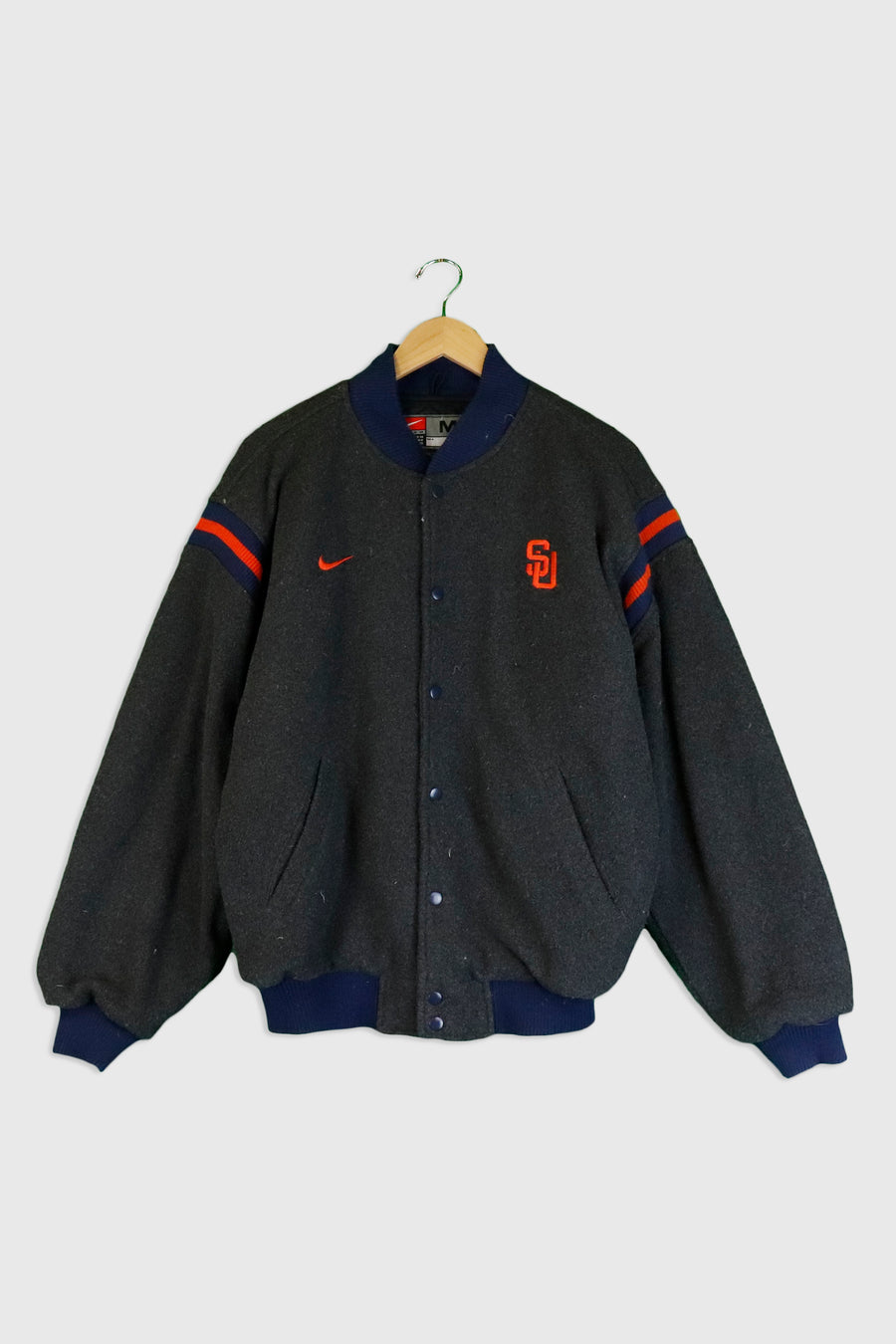 Vintage Nike Syracuse Varsity Bomber Sweatshirt Sz M