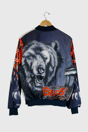 Vintage NFL Chicago Bears Printed Bomber Jacket Sz M