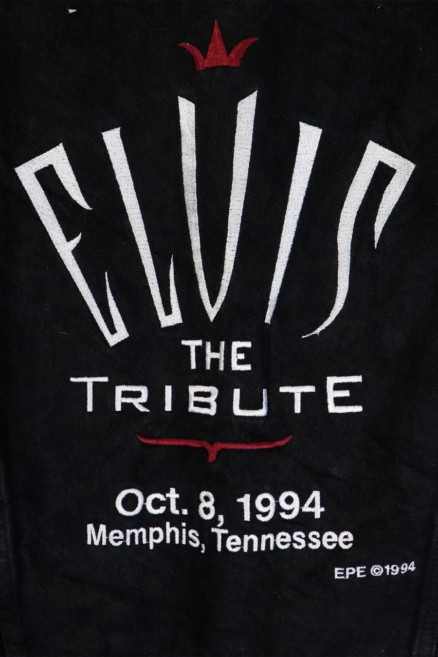 Vintage 1994 Elvis The Tribute  Denim Jacket Sz L