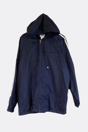 Vintage Adidas Full Zip Pocket Windbreaker Outerwear Sz XL