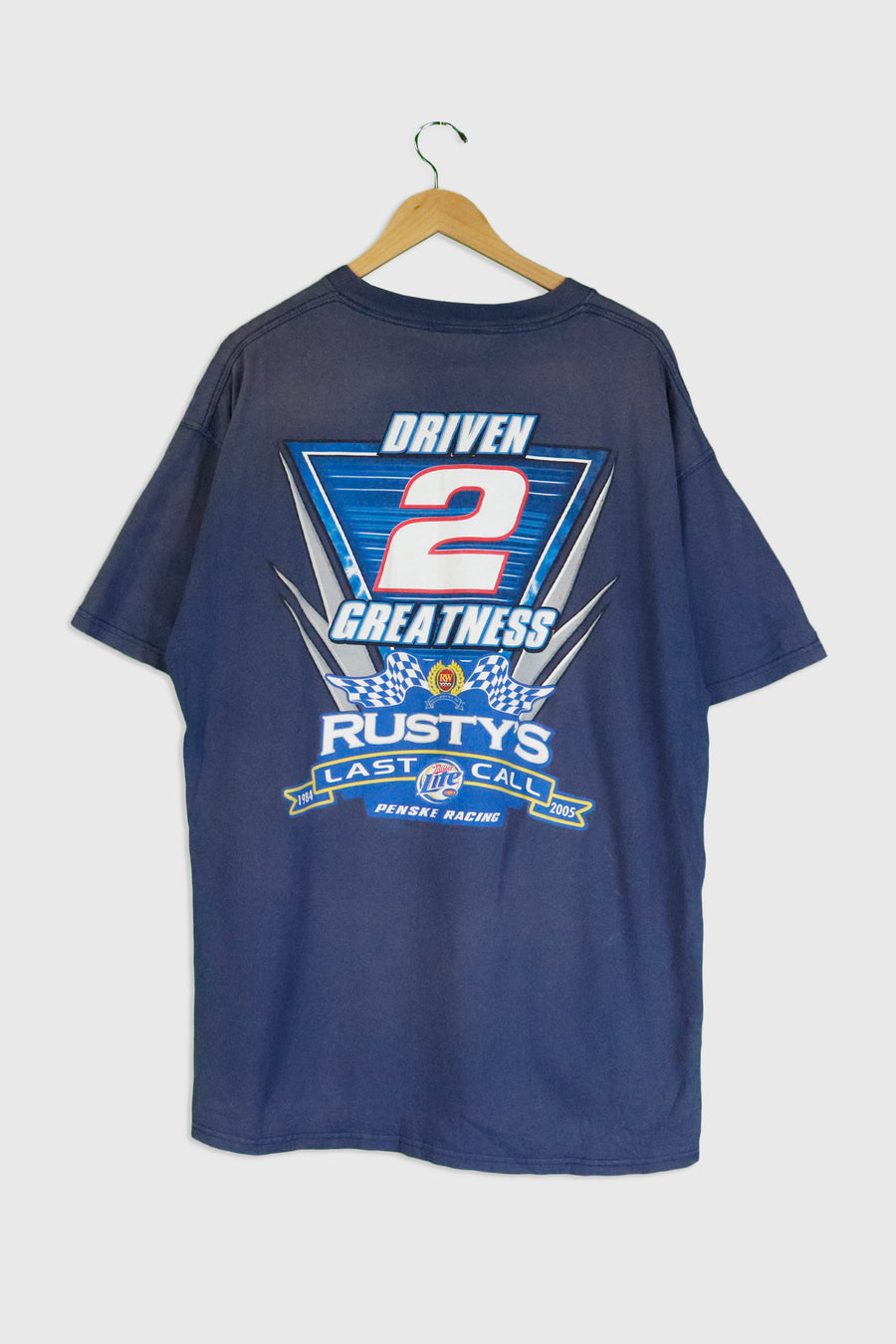 Vintage 2005 Rusty Wallace 'Last Call' Racing T Shirt Sz 2XL