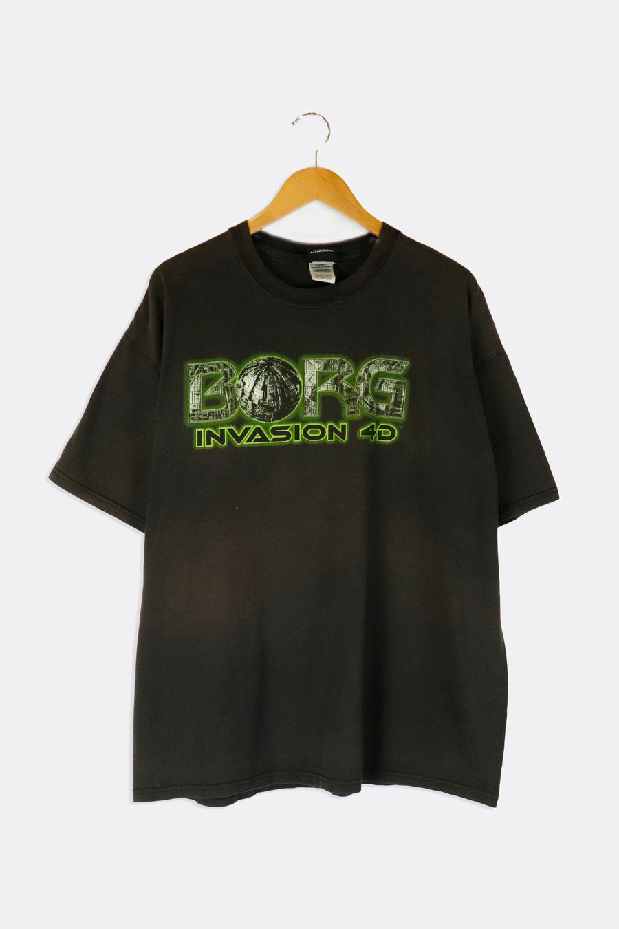 Vintage Borg Invasion 4d Neon Logo T Shirt Sz 2XL
