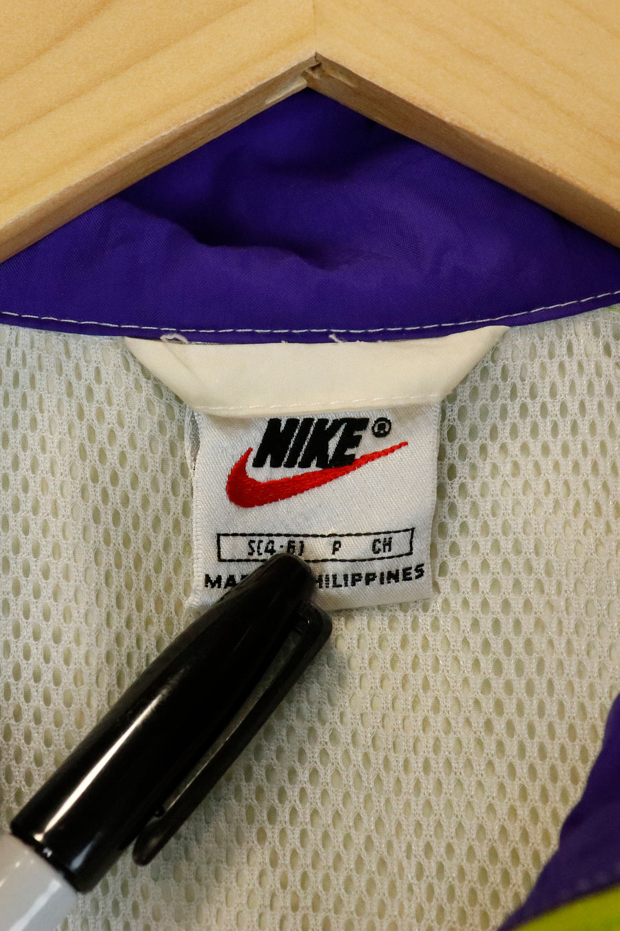 Vintage Nike Embroidered Tri-colour Full Zip Mesh Back Windbreaker Sz S