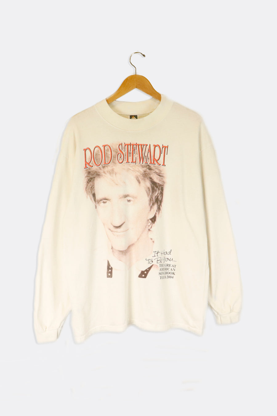 Vintage 2004 Rod Stewart Great It Had To Be You The Great American Songbook Tour Longsleeve T Shirt Sz XL