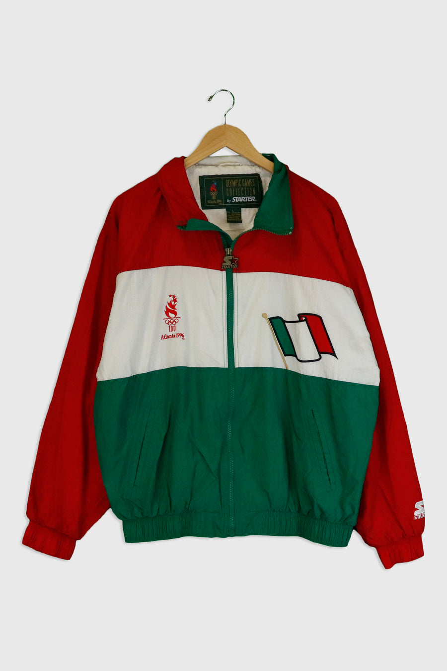 Vintage 1996 Starter Atlanta Olypic Games Mexico Flag Jacket Sz L