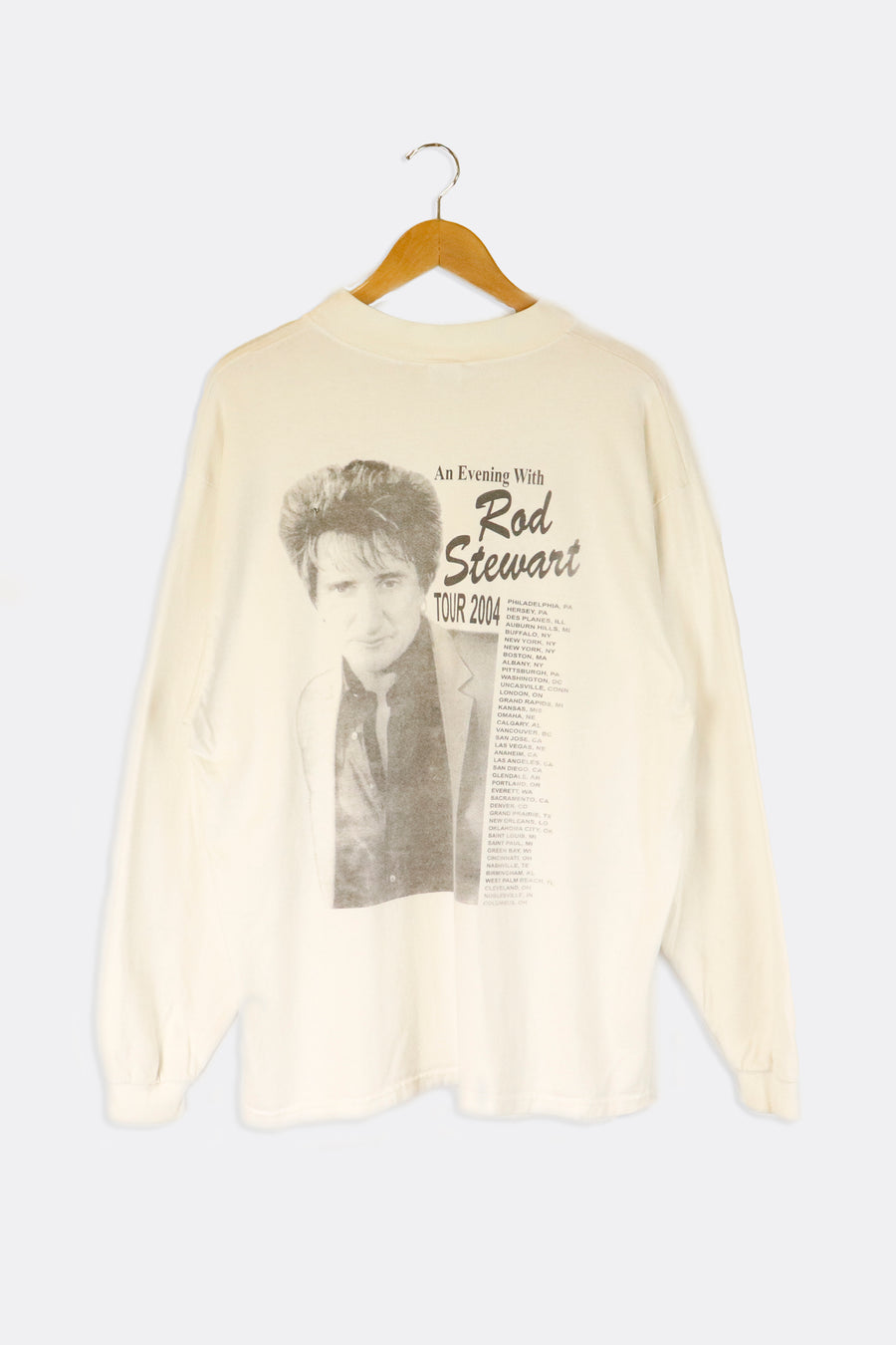 Vintage 2004 Rod Stewart Great It Had To Be You The Great American Songbook Tour Longsleeve T Shirt Sz XL