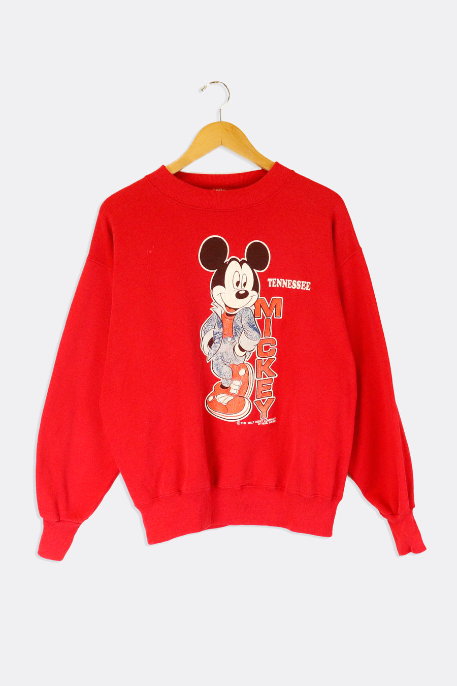 Vintage Disney Mickey Mouse Wearing All Denim Tennessee Sweatshirt Sz L
